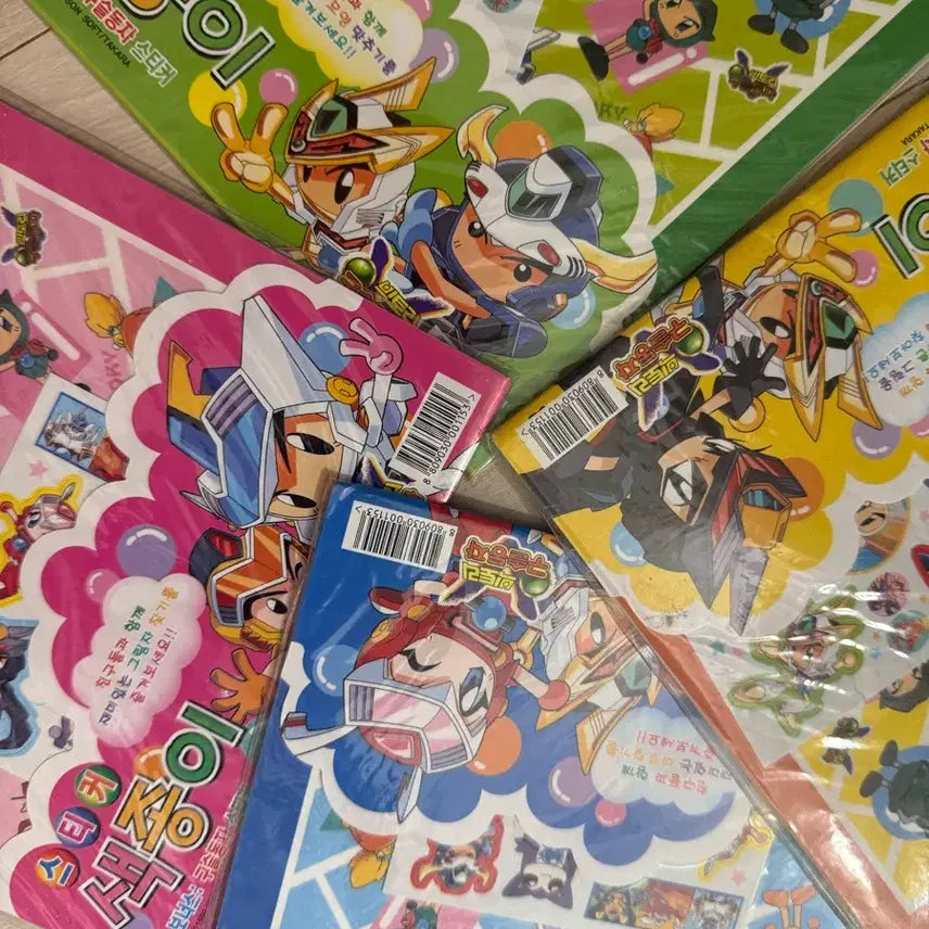 [BUNJANG] Classic Kuchi-Puchi Stickers &amp; Origami Set (4 Types Bundle) / 고전 구슬동자 스티커 색종이 4종세트 일괄 문구
