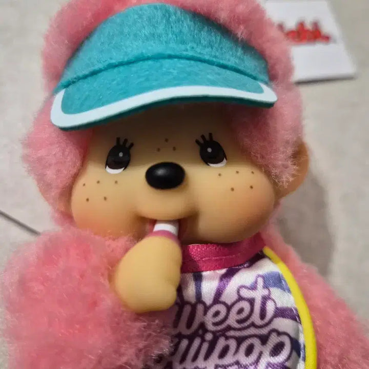 [BUNJANG] Monchhichi Lollipop Pink Keychain (New) / 몬치치 신상 롤리팝 핑크 키링(새상품)