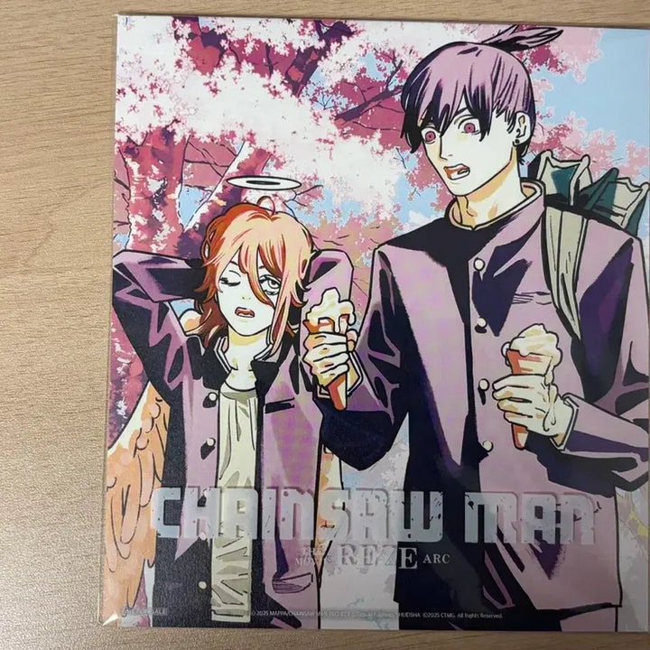 [BUNJANG] Chainsaw Man Angel Devil Base Yard Keychain + Original Art Shikishi Special Set / 체인소맨 천사의악마 베이스야드 키링+원화 색지 특전