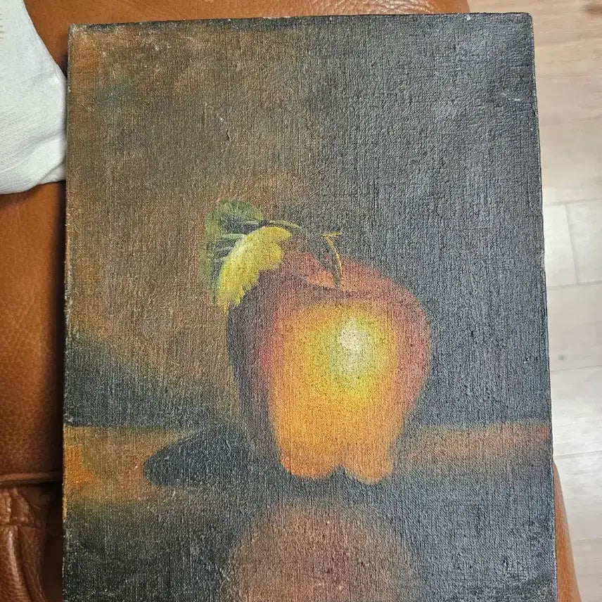 [BUNJANG] Vintage Print Apple Still Life Canvas Framed Artwork / 빈티지 프린트 캔버스 정물화 사과 액자