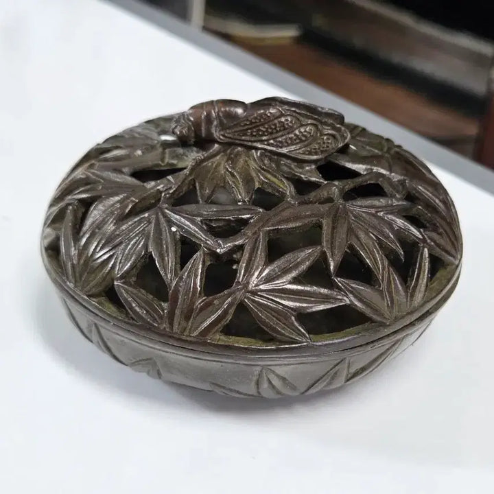 [BUNJANG] Antique Bamboo Cicada Incense Burner / 매력적인 빈티지 대나무 매미 향로