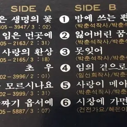 [BUNJANG] Patti Kim 1985 LP Album / 패티김85LP초반앨범
