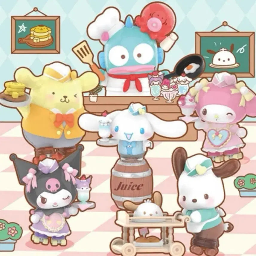 [BUNJANG] TOPTOY Sanrio Roller Skating Restaurant Figure Blind Box (Cinnamoroll Confirmed) / 탑토이 산리오 롤러스케이트 레스토랑 피규어 블라인드 박스 (시나모롤 확정)