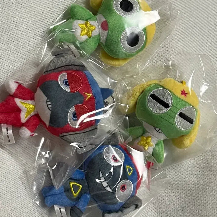 [BUNJANG] Keroro Mini Mini Chibi Plush Doll Mascot Set / 케로로 미니미니 치비 누이구루미 인형 마스코트