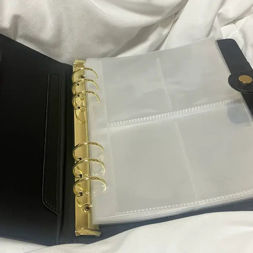 [BUNJANG] minuit Macaron Black A5 Photocard Binder with Inserts / 미뉴잇 마카롱 블랙 A5 포토카드 바인더 다이어리 속지