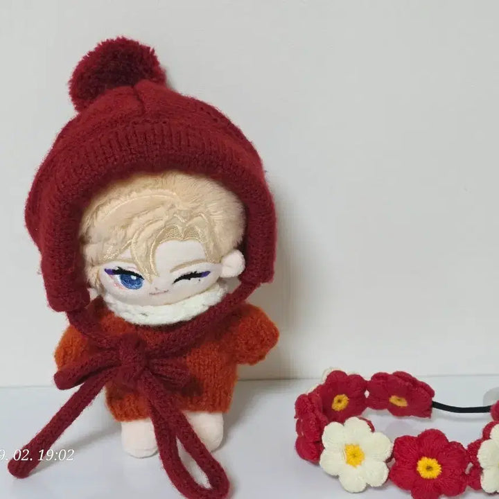 [BUNJANG] 10cm Doll Hat &amp; Flower Decoration Bundle Set / 10cm 인형 모자, 꽃장식 일괄