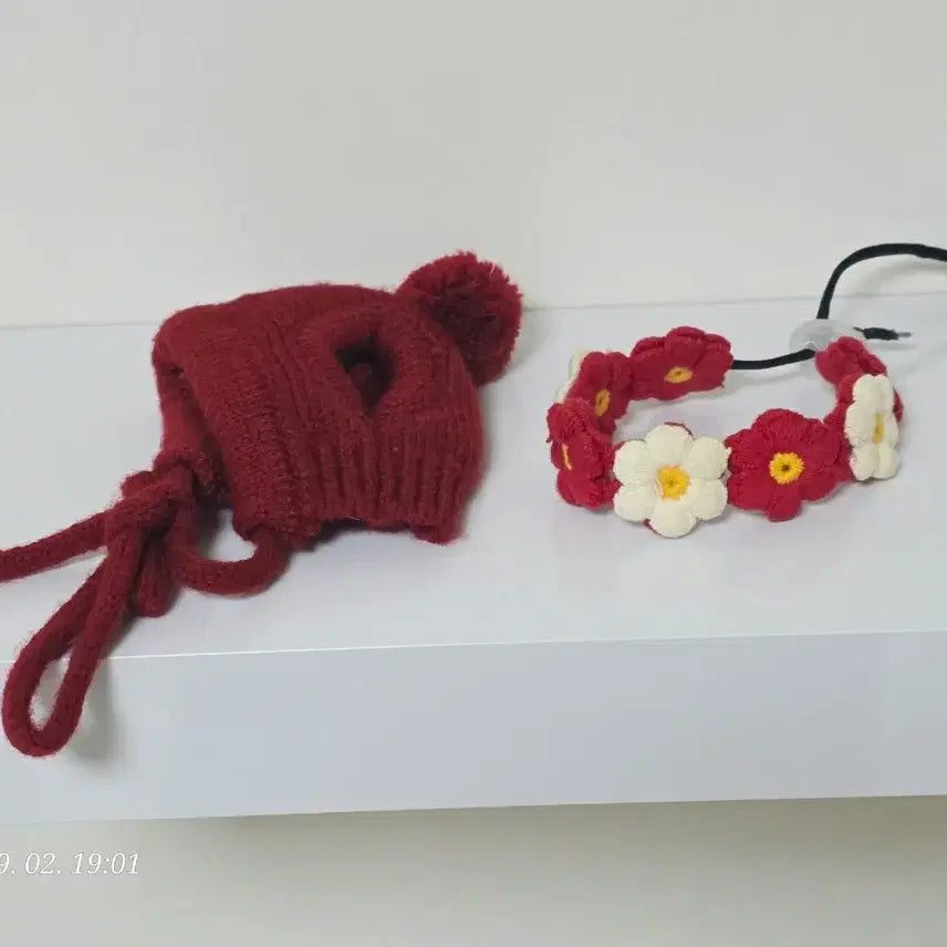 [BUNJANG] 10cm Doll Hat &amp; Flower Decoration Bundle Set / 10cm 인형 모자, 꽃장식 일괄