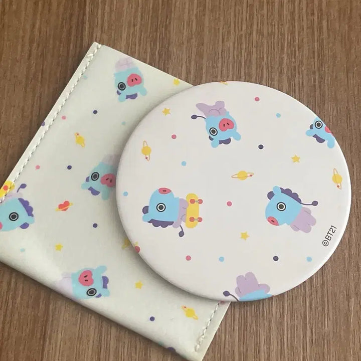 [BUNJANG] BT21 Mang Pouch &amp; Mirror Set / BT21 망 MANG 파우치 거울 세트