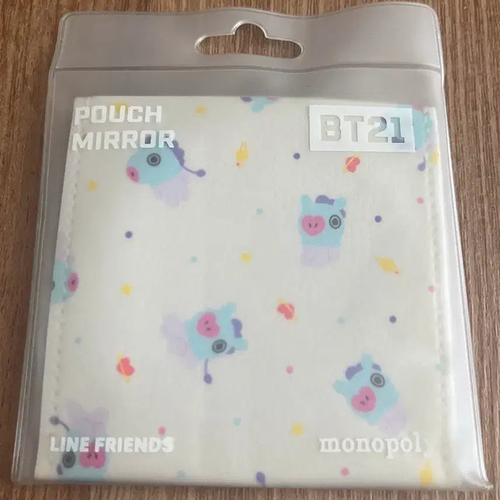 [BUNJANG] BT21 Mang Pouch &amp; Mirror Set / BT21 망 MANG 파우치 거울 세트