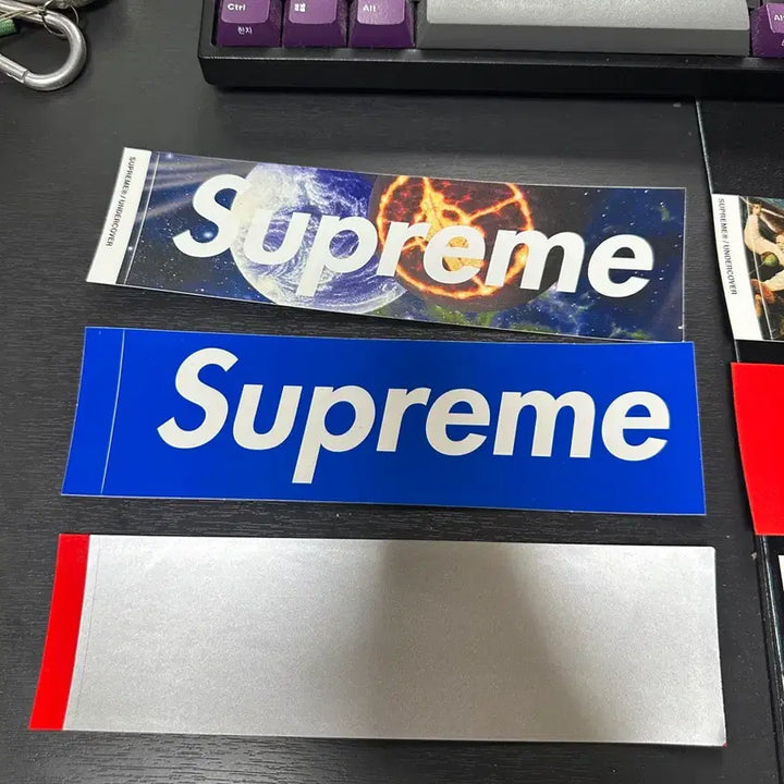 [BUNJANG] Supreme Box Logo Sticker Crown Gift Set / 슈프림 박스로고 스티커 왕관 기프트