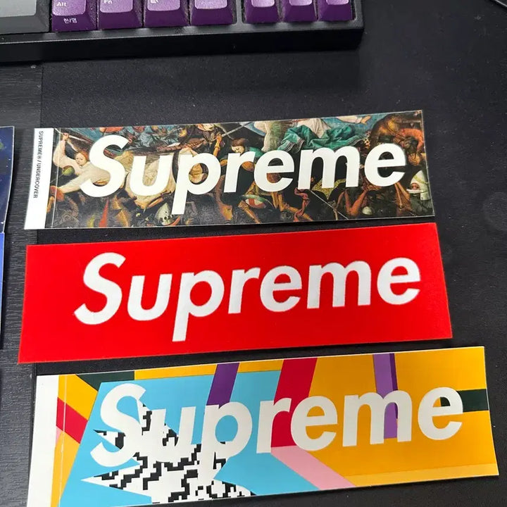 [BUNJANG] Supreme Box Logo Sticker Crown Gift Set / 슈프림 박스로고 스티커 왕관 기프트