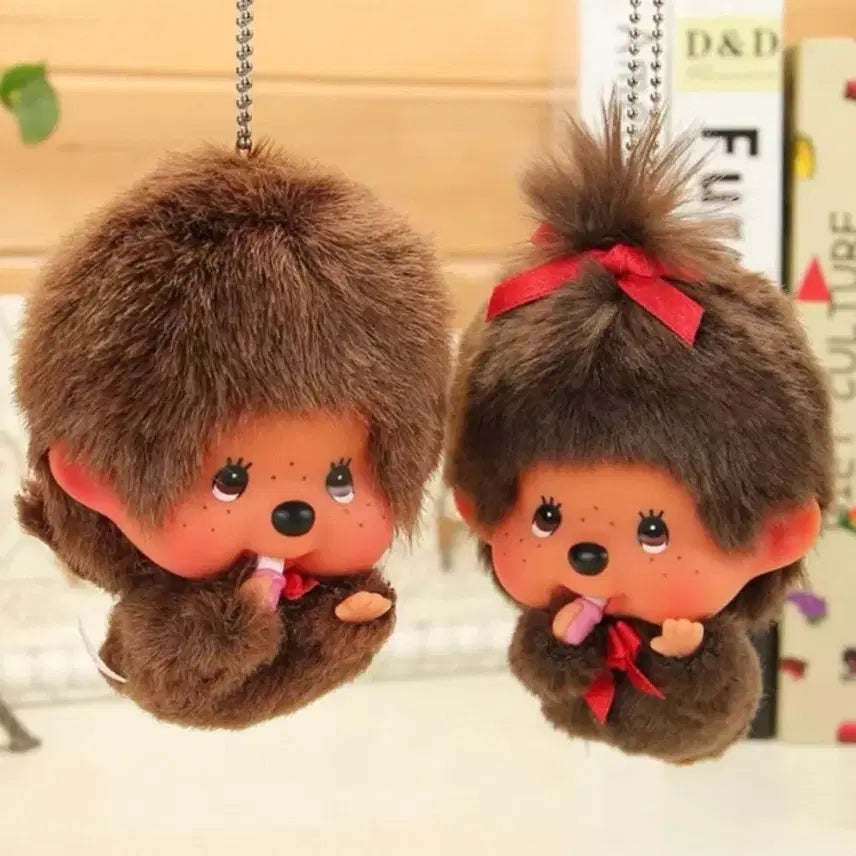 [BUNJANG] Monchhichi Big Head Flying Keychain Set (2 pcs) / 몬치치 키링 2개 세트