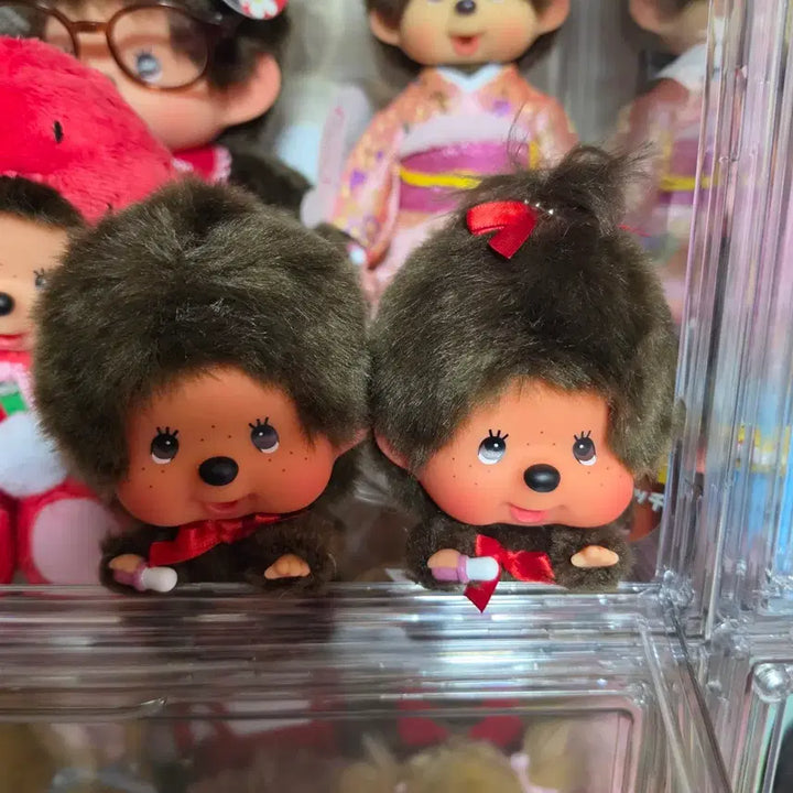 [BUNJANG] Monchhichi Big Head Flying Keychain Set (2 pcs) / 몬치치 키링 2개 세트