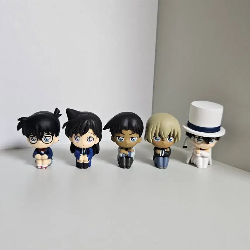 [BUNJANG] Detective Conan Machiboke Figure Full Set / 5종 풀세트) 명탐정 코난 마치보케 / 코난 란 헤이지 토오루 괴도 키드 피규어