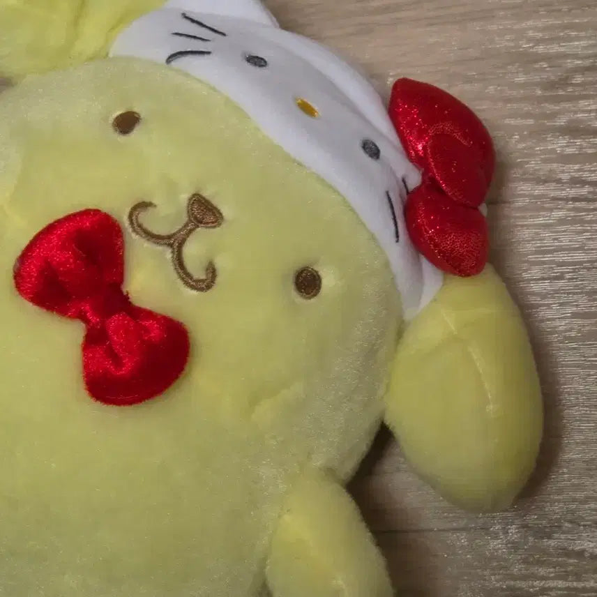 [BUNJANG] Hello Kitty x Pompompurin 50th Anniversary Collaboration Medium Plush Doll / 헬로키티 50주년 폼폼푸린 콜라보 중형인형