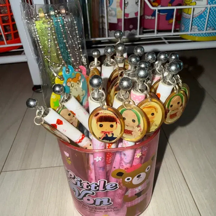 [BUNJANG] Kongsoon Classic Character Keychain Mechanical Pencil / 캐릭터 콩순이 고전 문구 열쇠고리  샤프