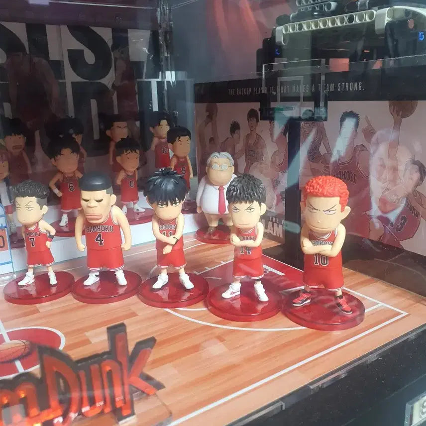 [BUNJANG] Toei SD Slam Dunk Figure Set with Display Case / 토에이 sd슬램덩크 피규어 판매합니다