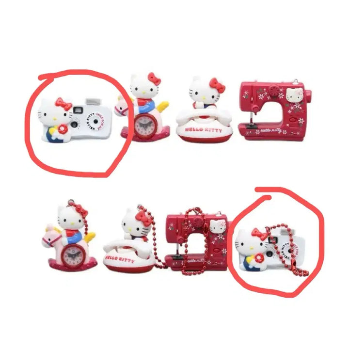 [BUNJANG] Hello Kitty 50th Anniversary Retro Miniature Camera Gacha Keychain Series 2 / 헬로키티 50주년 레트로 빈티지 키링 그리운 아이템 미니어처 가챠 2탄 카메라