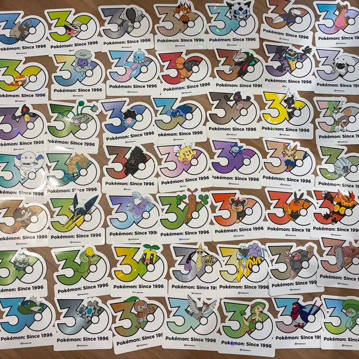 [BUNJANG] Pokemon 30th Anniversary Logo Sticker / 포켓몬 30주년 로고 스티커 양도 교환