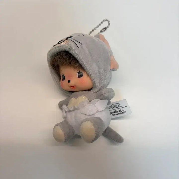 [BUNJANG] Monchhichi x Tom and Jerry Tuffy Mini Keychain / 몬치치  톰과제리 키링
