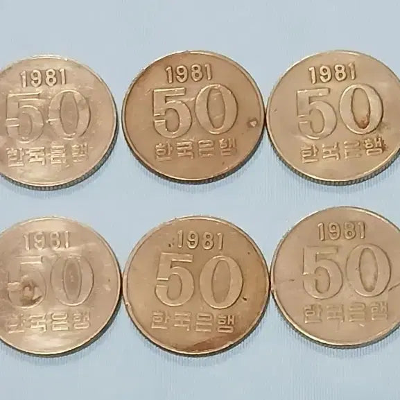 [BUNJANG] 1981 50 Won Coin Bundle Set (10 pcs) / 1981년 50원 동전 10개 일괄
