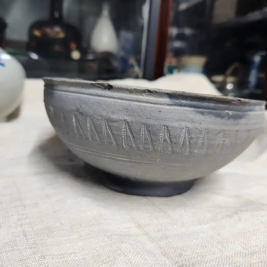 [BUNJANG] Silla Dynasty Pottery Bowl / 삼국시대 토기발 .회청색 경질 토기 발(바리)