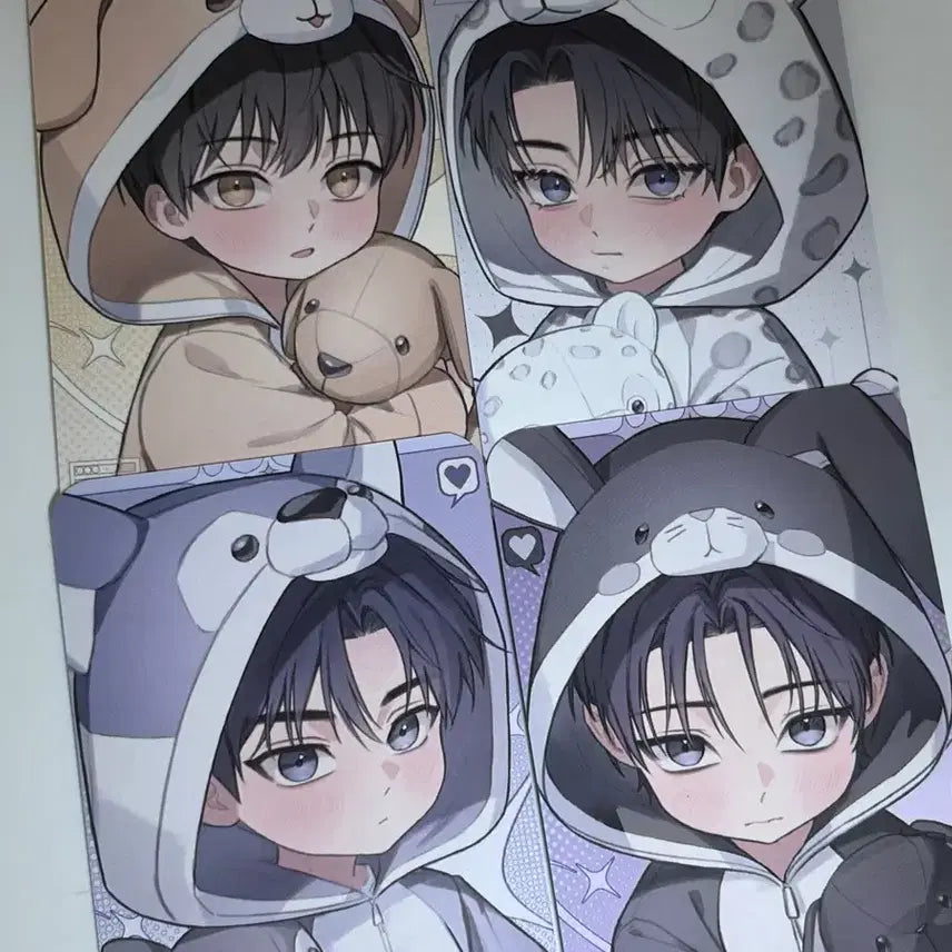 [BUNJANG] DEMOTH Jjuko Parkmundae Cheongryu Ryucheongwoo Kimraebin Animal Pajama Photocard / 데못죽 쯔코님 박문대 청려 류청우 김래빈 동물 파자마 포카