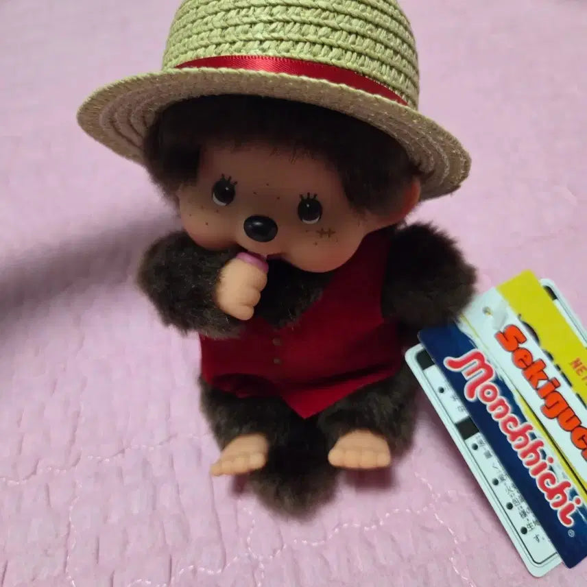 [BUNJANG] One Piece Monkey D. Luffy Monchhichi S Plush / 원피스 루피 몬치치 S