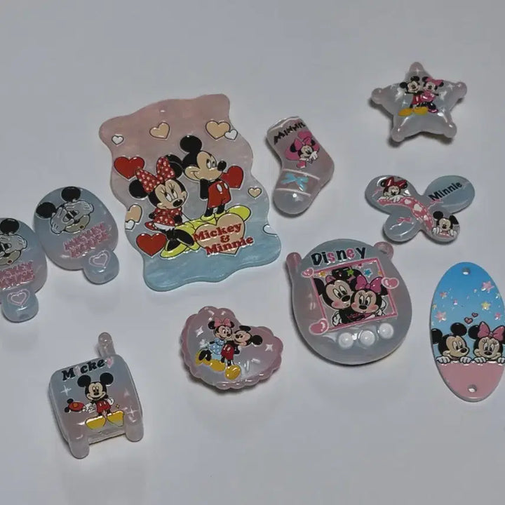 [BUNJANG] Disney Mickey &amp; Minnie Bead Pendant Set / 디즈니 미키 미니 비즈 팬던트 세트
