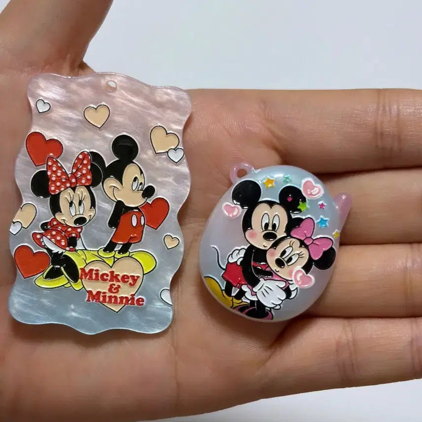 [BUNJANG] Disney Mickey &amp; Minnie Bead Pendant Set / 디즈니 미키 미니 비즈 팬던트 세트
