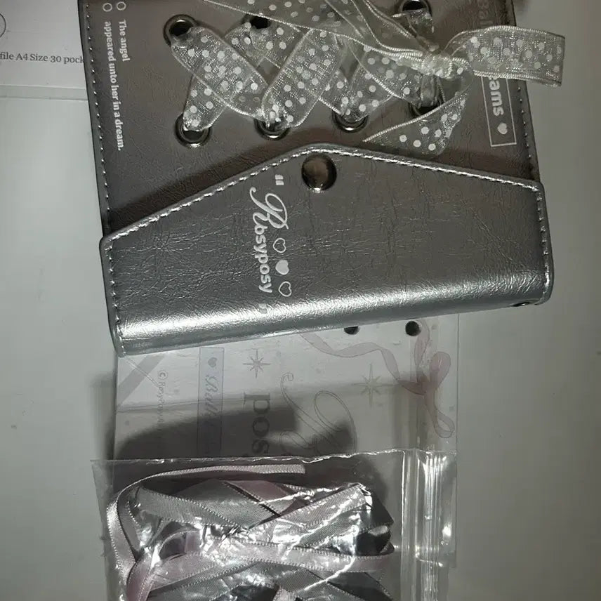 [BUNJANG] Balletcore Ribbon 5-Ring Binder Photocard Holder / 발레코어 리본 5공 포카 바인더