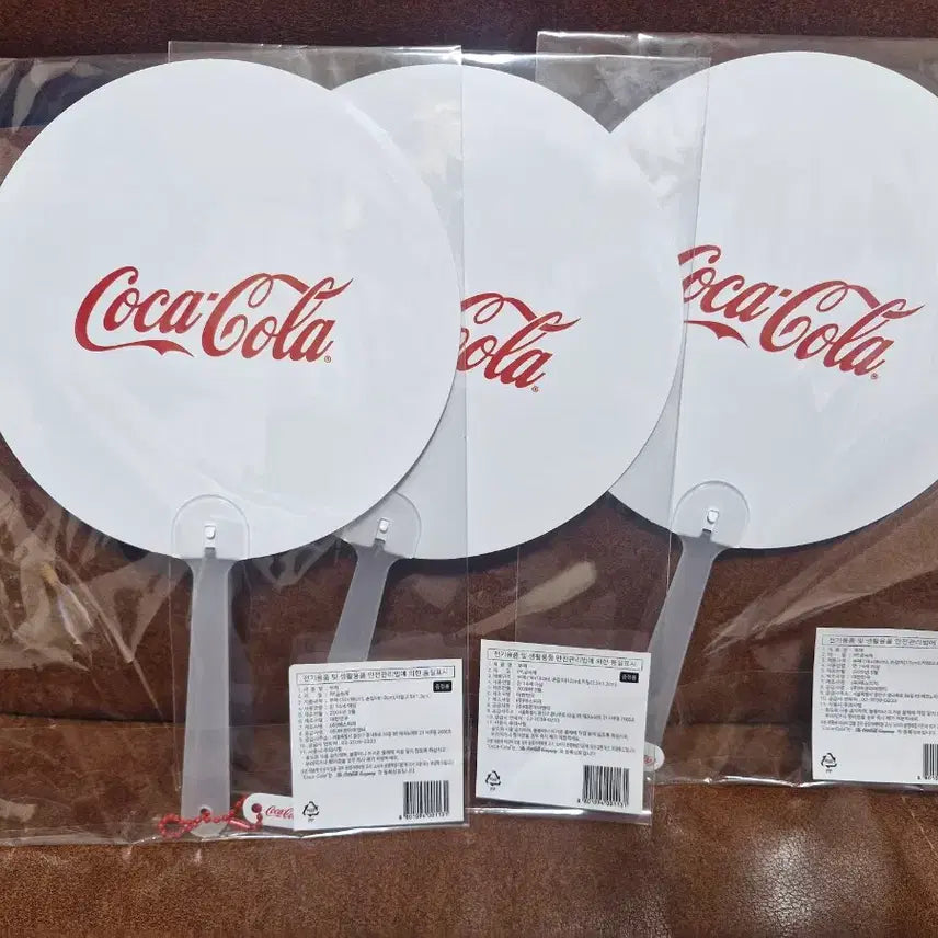 [BUNJANG] Coca-Cola Promotional Fan Set (3pcs) / 코카콜라 홍보물 부채 3개 음료수 소주 양주 맥주 근현대사