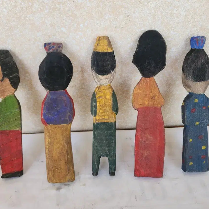 [BUNJANG] Antique Korean Traditional Puppets (5-Piece Set) / 옛날 꼭두 5점