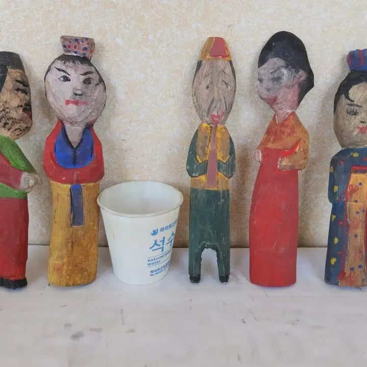 [BUNJANG] Antique Korean Traditional Puppets (5-Piece Set) / 옛날 꼭두 5점
