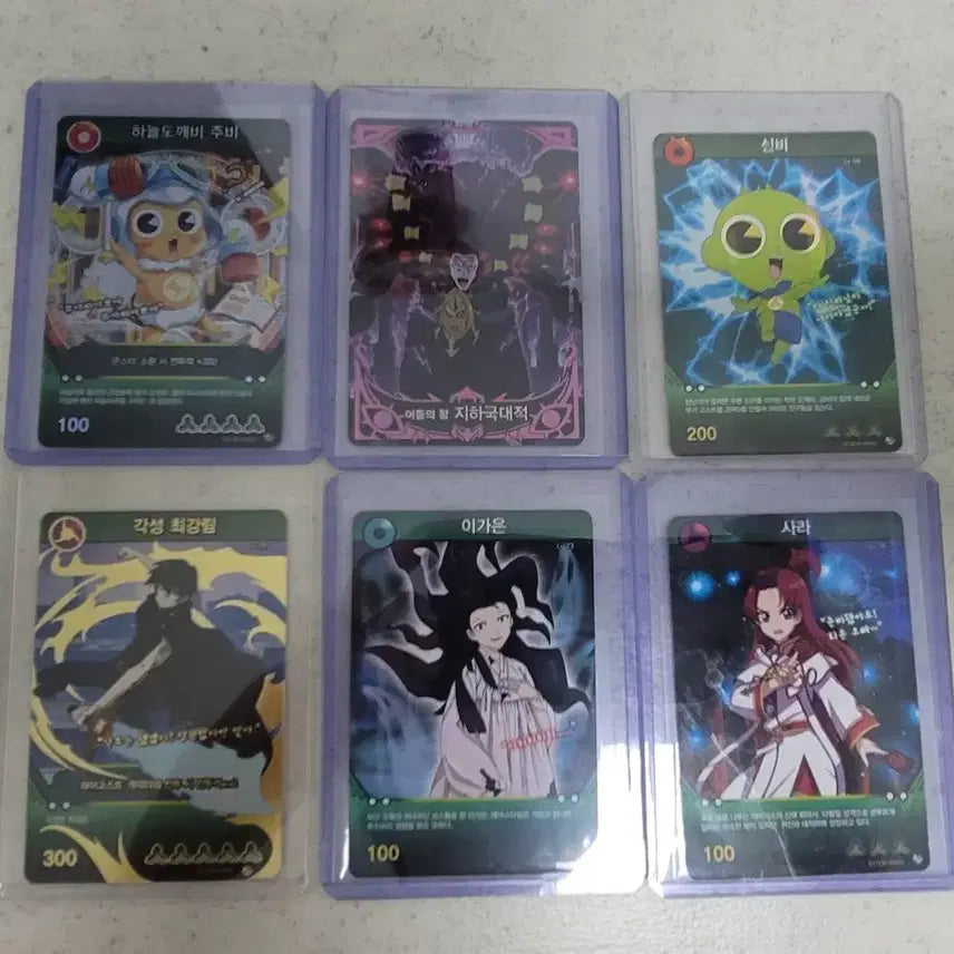 [BUNJANG] Shinbi Apartment Character Cards 6-Piece Set / 신비아파트 카드 6장 세트 (주비, 최강림, 선비, 사라, 이가은, 지하국대적)