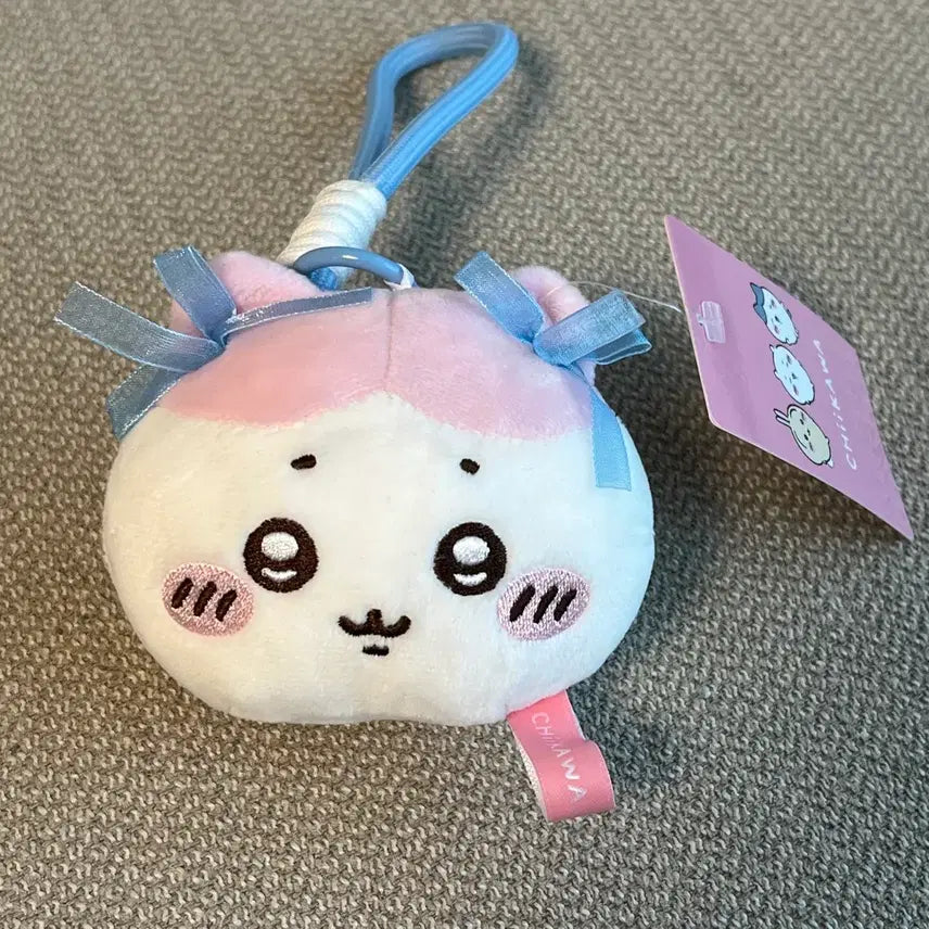 [BUNJANG] Chiikawa Hachware Ribbon Plush Keychain / 미니소 치이카와 먼작귀 리본 인형 하치와레 가르마