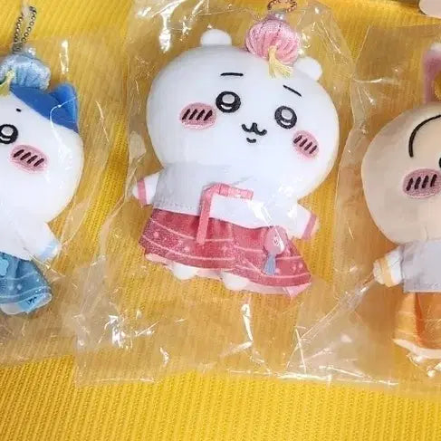[BUNJANG] Cheekawa Hanbok Mascot 3-Piece Full Set / 용산 팝업 치이카와 한복 마스코트 3종 풀세트
