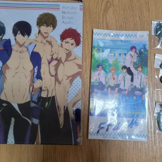 [BUNJANG] Free! Clear File, Postcard, Keyring Bundle Set / 프리(free!) 클리어파일,엽서,키링 일괄
