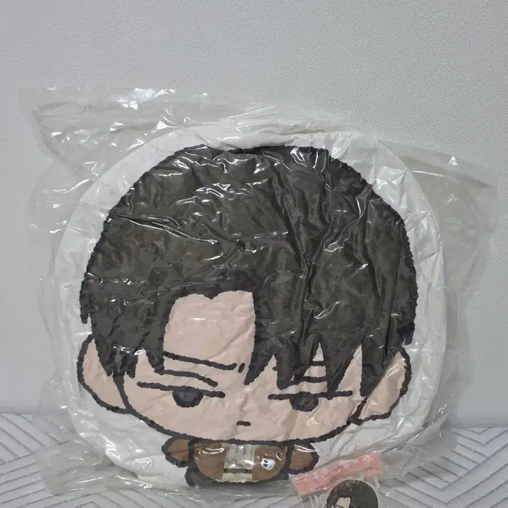 [BUNJANG] Attack on Titan Levi 40cm Large Cushion + Cushion Keychain Set / [미개봉]진격의 거인 리바이 40cm 대형쿠션 + 쿠션키링 소최모