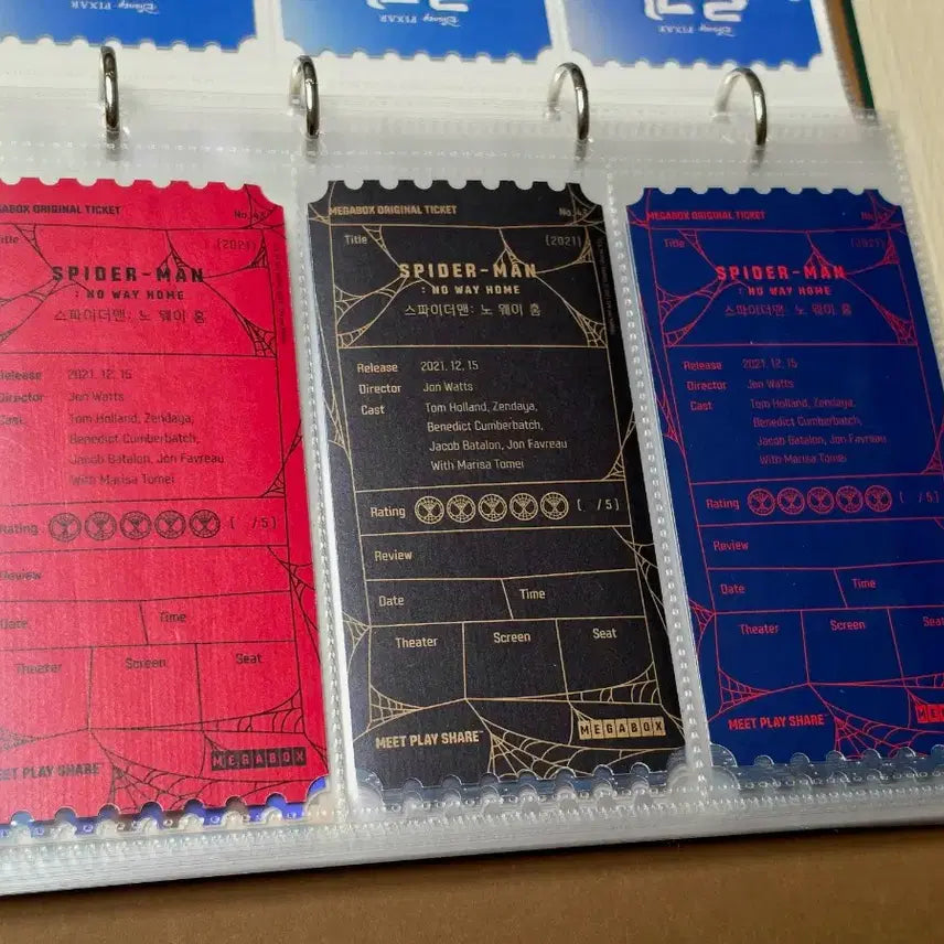 [BUNJANG] Spider-Man: No Way Home Original Ticket Bundle Set / [3종세트일괄-영화굿즈]영화 마블 스파이더맨 노웨이홈 오리지널티켓 No.43 2021 공식 특전 노웨이홈 메가박스 오티 3종 일괄