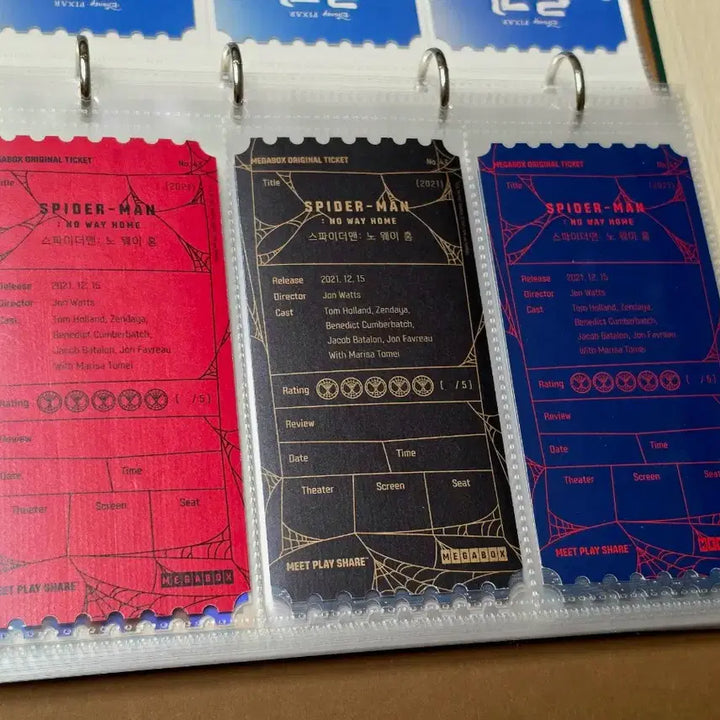 [BUNJANG] Spider-Man: No Way Home Original Ticket Bundle Set / [3종세트일괄-영화굿즈]영화 마블 스파이더맨 노웨이홈 오리지널티켓 No.43 2021 공식 특전 노웨이홈 메가박스 오티 3종 일괄