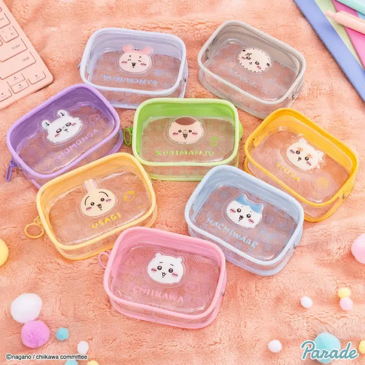 [BUNJANG] Chiikawa Fukuri Clear Mini Pouch (Momonga) / 치이카와 풋쿠리 클리어 미니 파우치 (모몽가)