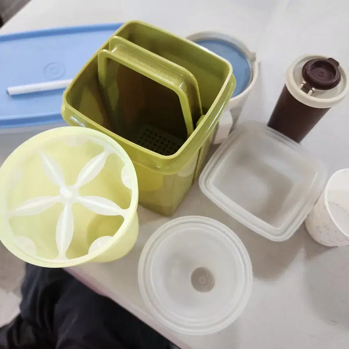 [BUNJANG] Vintage Tupperware Set (6 Pieces) / USA 오래된 상태좋은 사용제 타파웨어(Tupperware)6종류에65000원