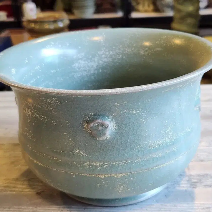 [BUNJANG] Song Dynasty Ru Ware Celadon Water Dropper / 중국도자기 송대 여요청자 수반 필세 도자기