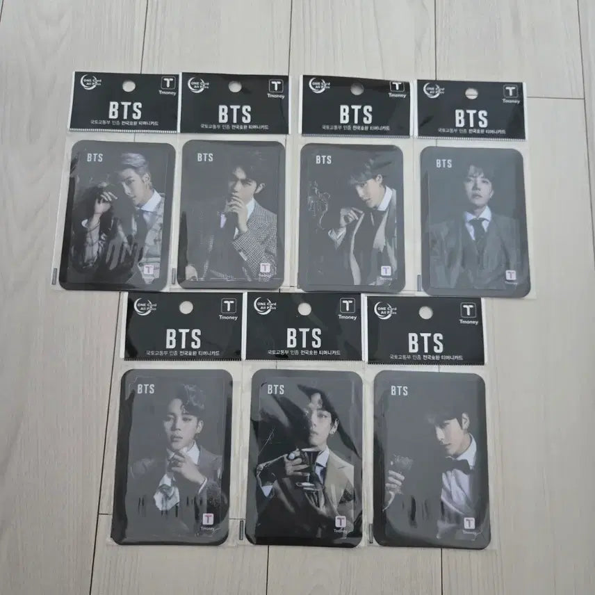 [BUNJANG] BTS T-Money Transportation Card Bundle Set (7 Cards) / BTS 티머니 교통카드 7장 (일괄)