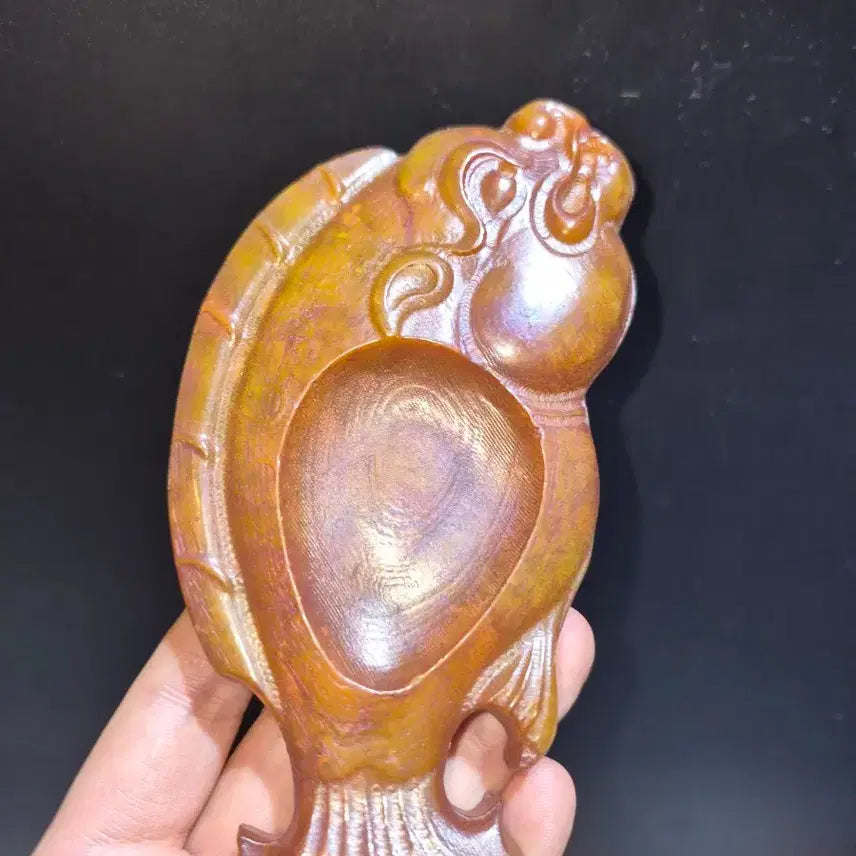 [BUNJANG] Carp Shaped Jade Inkstone Ornament / 잉어문 옥벼루 장식품