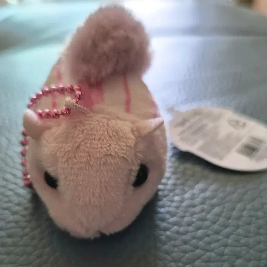 [BUNJANG] Pink Squirrel Plush Keychain / 핑크 다람쥐인형 키링 꼬리펑