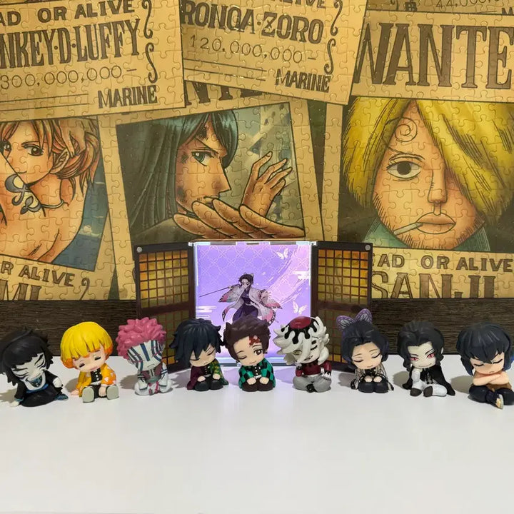[BUNJANG] Demon Slayer: Mugen Train Arc Nodding Figures 9-Piece Set / [새상품] 귀멸의 칼날 무한성편 꾸벅 피규어 9종 세트
