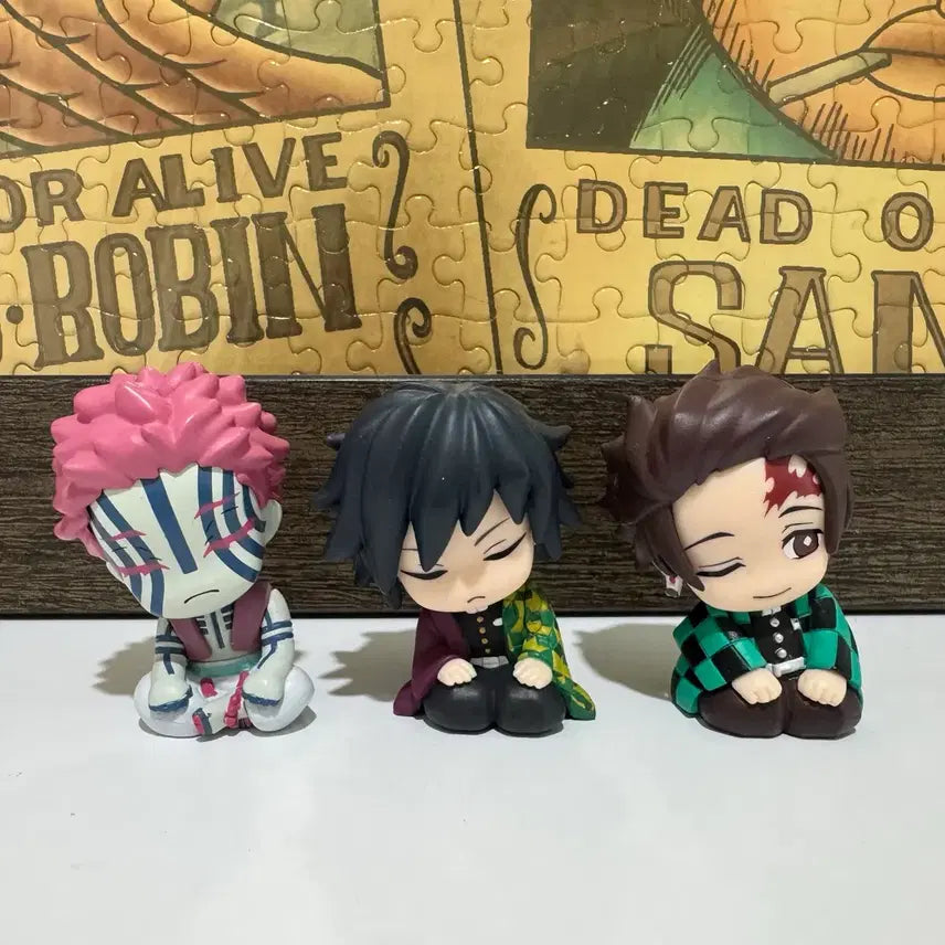 [BUNJANG] Demon Slayer: Mugen Train Arc Nodding Figures 9-Piece Set / [새상품] 귀멸의 칼날 무한성편 꾸벅 피규어 9종 세트
