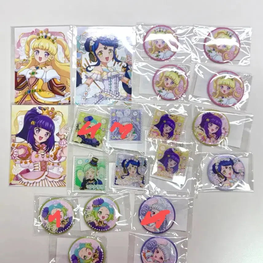 [BUNJANG] Idoltime Pripara Marukuji Can Badge Keyring POB Postcard Set / 아이돌타임 프리파라 마루쿠지 캔뱃지 키링 특전 엽서 판매